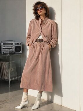 NWT Vintage Deadstock Two Piece Suit from Lilli Ann in Dusty Rose